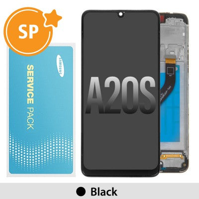Tecguru-Samsung Galaxy A20s A207F LCD Screen Replacement Digitizer GH81-17774A (Service Pack)-Black Tecguru-Samsung Galaxy A20s A207F LCD Screen Replacement Digitizer GH81-17774A (Service Pack)-Black